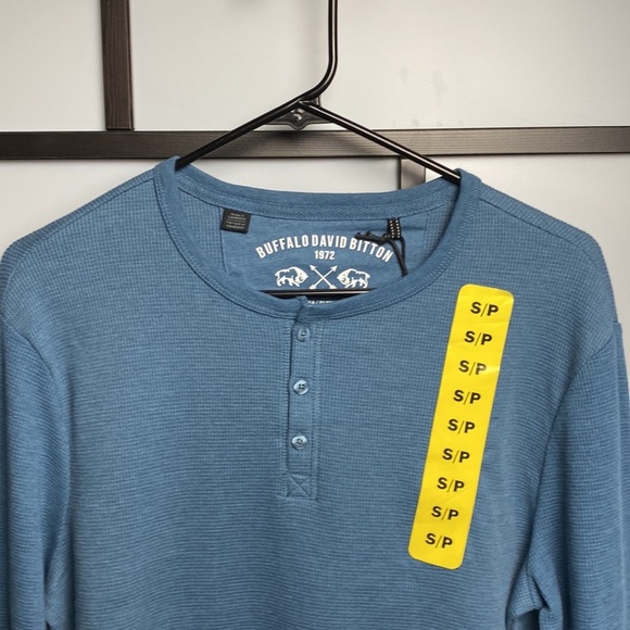 Buffalo David Britton Waffle Knit 2Pack Long Sleeve Sweater Button Top Siz Small - Picture 9 of 17